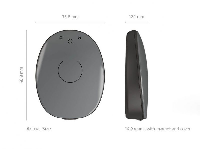 RONDO 2 cochlear implant audio processor size