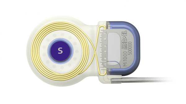 Secure axial magnet cochlear implant