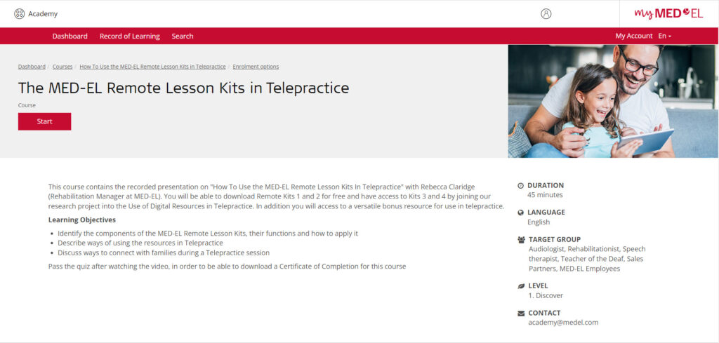 Remote Lesson Kits in Telepractice Course free e-learning