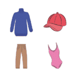 Clothing themed rehabilitation lesson kit