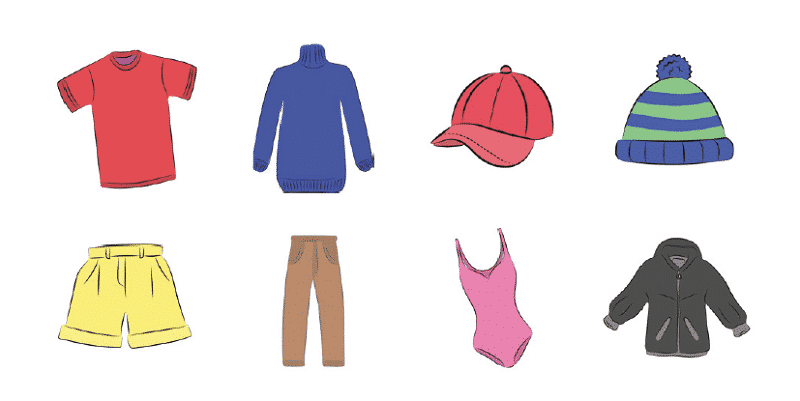 Clothing themed rehabilitation lesson kit