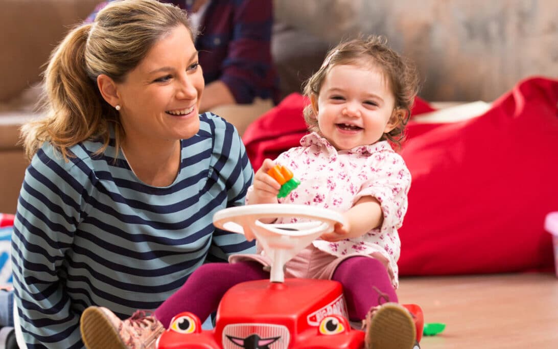 Integrate play sounds into cochlear implant rehabilitation.