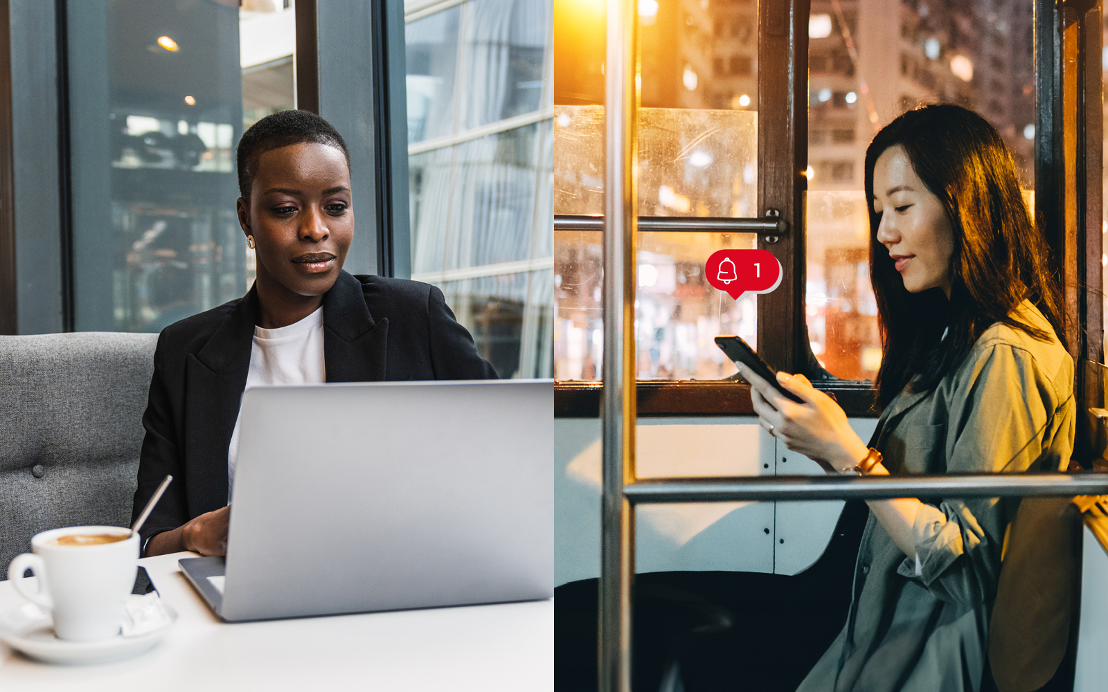 On the left picture an audiologist adjusts a map for her patient during the day, and later that night a user downloads it onto her SONNET 3 audio processor with HearCare MED-EL.